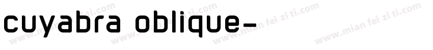cuyabra oblique字体转换